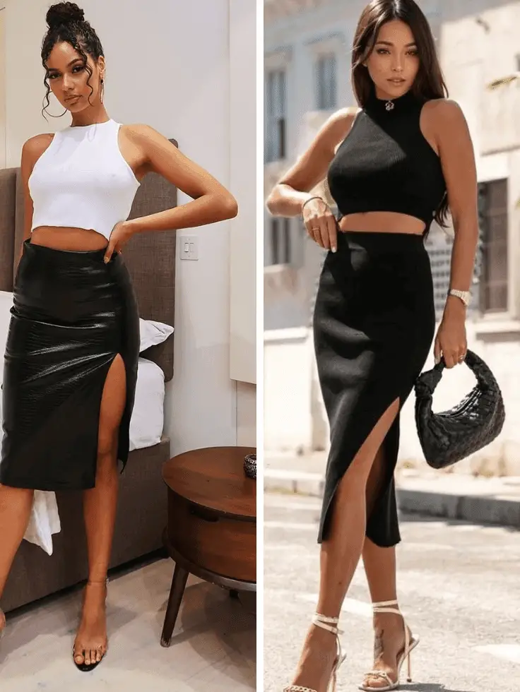 trendy twist midiskirt